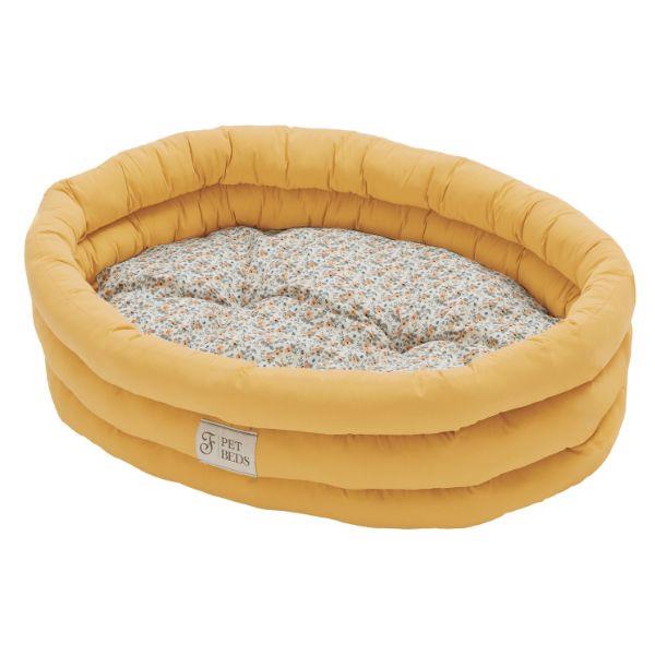 CAMA BLOOM 60*45*17CM AMARILLA PARA PERROS Y GATOS