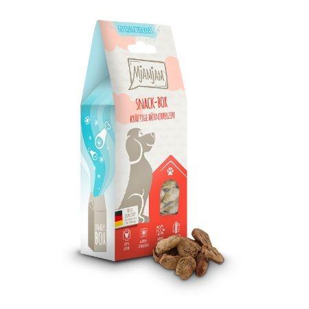 MJAMJAM SNACKBOX PERRO CORAZONES FUERTES DE POLLO 70GR