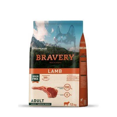 BRAVERY DOG MEDIUM LARGE ADULT LAMB 12KG