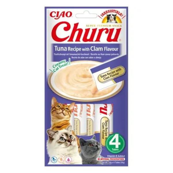 CHURU CAT RECETA ATUN CON ALMEJA 4X14GR