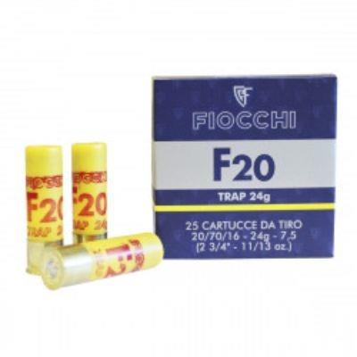 CARTUCHO FIOCCHI F 20 TRAP 24GR PLOMO 7.5 CAL.20/70/16.