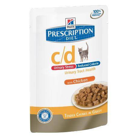 PD FELINE C/D URINARY STRESS ESTOFADO POLLO 82 GRS.