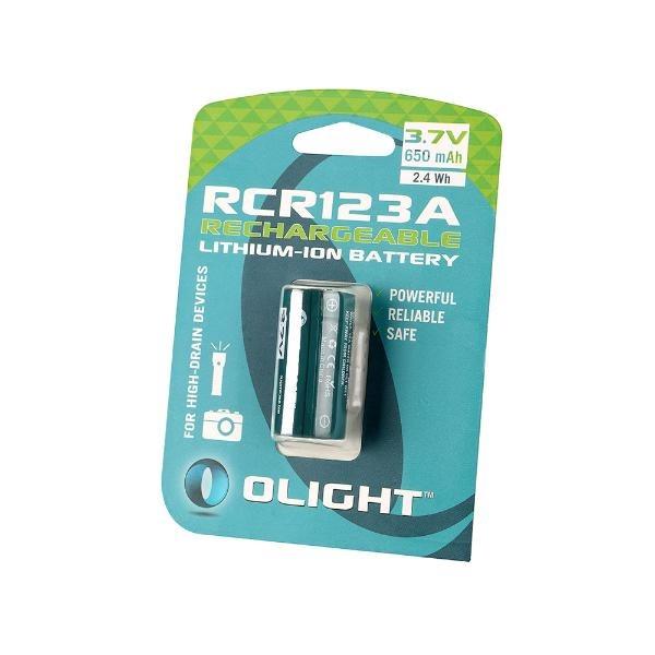 PILA RECARGABLE RCR123 3,7 v. 650 mHa con PCB OLIGHT